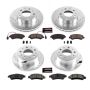 PowerStop K7310 Z23 Daily Driver Carbon-Fiber Ceramic Brake Pad and Drilled & Slotted Rotor Kit