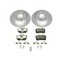 PowerStop ESK4845 Genuine Geomet Coated Rotors, ECE-R90 Brake Pads + Hardware Kit