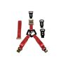 N-Fab Bed Mounted Rapid Tire Strap Universal - Gloss Black - Red Strap