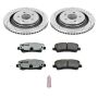 PowerStop K6812-26 Z26 Street Performance Ceramic Brake Pad and Drilled & Slotted Rotor Kit