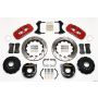 Wilwood 140-10943-DR AERO4 Rear P-Brake Kit 14.00in Drilled Red Chevy 12 Bolt w/ C-Clips