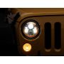 Raxiom J154700 07-18 Jeep Wrangler JK 7-In LED Headlights Orange Housing- Clear Lens