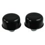 Moroso 68719 Valve Cover Breather - 1.22in Diameter - One Piece Push-In Type - Black Powder Coat