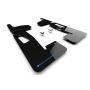 Rally Armor MF18-UR-BLK/NB Black Mud Flap/Light Blue Logo