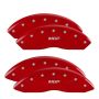 MGP 39015SMGPRD 4 Caliper Covers Engraved Front & Rear  Red finish silver ch
