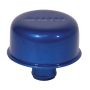 Moroso 68717 Valve Cover Breather - 1.22in Diameter - One Piece Push-In Type - Blue Powder Coat