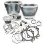 S&S Cycle 910-0202 07-17 BT 106in Big Bore Cylinder Kit - Silver