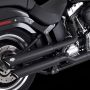 Vance and Hines 46343 Vance & Hines HD Softail 07-17 Fatboy Twin Slash Chrome Slip-On Exhaust
