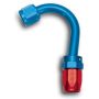 Russell 613350 Performance -6 AN Red/Blue 150 Degree Full Flow Swivel Hose End (With 1in Radius)