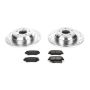 PowerStop K5847 Z23 Daily Driver Carbon-Fiber Ceramic Brake Pad and Drilled & Slotted Rotor Kit