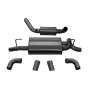 CORSA Performance 21015BLK Corsa 2018-2024 Jeep Wrangler JL 2.5in Dual Rear Turn Down Exit Black Touring Axle-Back Exhaust