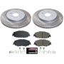PowerStop SC8328 Semi-Coated Rotor and Low-Dust Ceramic Brake Pad Kit