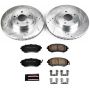 PowerStop K1124 Z23 Daily Driver Carbon-Fiber Ceramic Brake Pad and Drilled & Slotted Rotor Kit