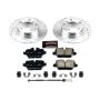 PowerStop K6664 Z23 Daily Driver Carbon-Fiber Ceramic Brake Pad and Drilled & Slotted Rotor Kit