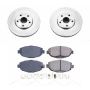 PowerStop CRK1073 Genuine Geomet Coated Rotor and Low-Dust Ceramic Brake Pad Kit