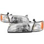 xTune 97-99 Toyota Camry 4pc OEM Style Headlights w/Corner Lights - Chrome (HD-JH-TCAM97-SET-C)