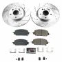 PowerStop K7872 Z23 Daily Driver Carbon-Fiber Ceramic Brake Pad and Drilled & Slotted Rotor Kit