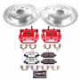 PowerStop KC6761A-26 Z26 Street Performance Ceramic Brake Pad, Drilled Slotted Rotor, and Caliper Kit