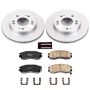 PowerStop CRK681 Genuine Geomet Coated Rotor and Low-Dust Ceramic Brake Pad Kit