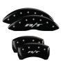 MGP 12005SRT1BK 4 Caliper Covers Engraved Front & Rear RT1-Truck Black finish silver ch