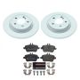 PowerStop ESK7377 Genuine Geomet Coated Rotors, ECE-R90 Brake Pads + Hardware Kit