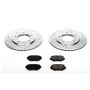 PowerStop K5109 Z23 Daily Driver Carbon-Fiber Ceramic Brake Pad and Drilled & Slotted Rotor Kit