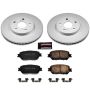 PowerStop CRK2414 Genuine Geomet Coated Rotor and Low-Dust Ceramic Brake Pad Kit