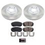 PowerStop SC7353 Semi-Coated Rotor and Low-Dust Ceramic Brake Pad Kit