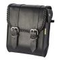 Willie & Max 58481-20 Universal Braided Sissy Bar Bag (8 in L x 10 in W x 4.5 in H) - Black