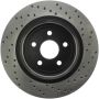 Stoptech 128.58009R Sport Cross Drilled Brake Rotor - Front Left