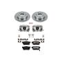 PowerStop KCOE1243 OE Stock Replacement Low-Dust Ceramic Brake Pad, Rotor and Caliper Kit