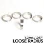 Ticon 109-08901-0004 Industries 3.5in 45 Degree 1.65D CLR Loose Radius 1.2mm/.047in Wall Titanium Pie Cuts - 5pk