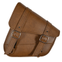 Willie & Max 59774-00 HD Softails, Yamaha Rd Stars, Kaw Vulcan 900, Suz C50 Swingarm Bag - Warm Brown