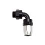 Russell Performance Hose End #8 Hose to #8 Radius Inlet Port 90 Deg Blk/Clr