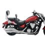 Mustang Motorcycle 76670 Mustang 11-17 Yamaha Sissy Bar Pad w/Studs (12 inch x 9 inch) - Black