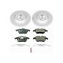 PowerStop ESK5608 Genuine Geomet Coated Rotors, ECE-R90 Brake Pads + Hardware Kit