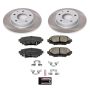 PowerStop SC6963 Semi-Coated Rotor and Low-Dust Ceramic Brake Pad Kit