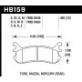 Hawk Performance HB159D.492 ER-1 Disc Brake Pad