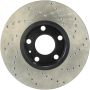 Stoptech 128.33039R 96-7/04 Audi A4 / 95-01 A6 / 7/98-05 VW Passat Right Front Drilled Rotor