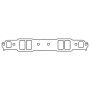 Cometic Gasket C5542-125 Cometic Chevy Gen1 Small Block V8 .125in Fiber Intake Mani Gskt Set-1.240in x 2.100in Rectangle Port