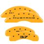 MGP 10204SM32YL 4 Caliper Covers Engraved Front 2015/Mustang Engraved Rear 2015/37 Yellow finish black ch