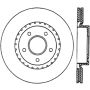 StopTech Power Slot 03-05 350Z / 03-04 G35 / 03-05 G35X CRYO Slotted Front Right Rotor
