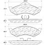 Stoptech 309.08200 Sport Brake Pads w/Shims - Rear
