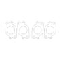 Cometic VW 1.8L 16V 85-96 Exhaust Set .030 inch MLS Head Gasket 1.525 inch Round Port