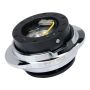 NRG SRK-220BK/SL Quick Release Kit - Black Body/ Silver Oval Ring