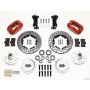 Wilwood 140-12305-DR Forged Dynalite Front Kit 11.00in Drill-Red Heidts Tri -5 2 inch Drop Spindle