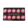 NRG Fender Washer Kit w/Rivets For Plastic (Red) - Set of 10