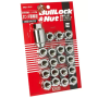 Project Kics W0651H19 12X1.50 Chrome Bulllock And Nut Set Open 19Mm Hex - 16 LUGS + 4 LOCKS