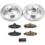 PowerStop K1531 Z23 Daily Driver Carbon-Fiber Ceramic Brake Pad and Drilled & Slotted Rotor Kit