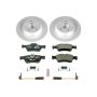 PowerStop ESK3069 Genuine Geomet Coated Rotors, ECE-R90 Brake Pads + Hardware Kit